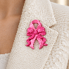 Broche Octobre Rose – Nœud rose | Atelier Pastel
