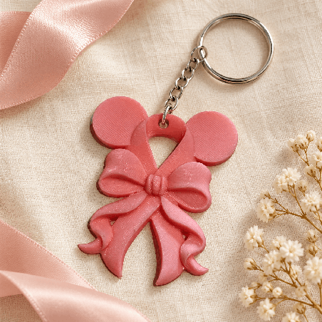porte clé octobre rose | Atelier Pastel
