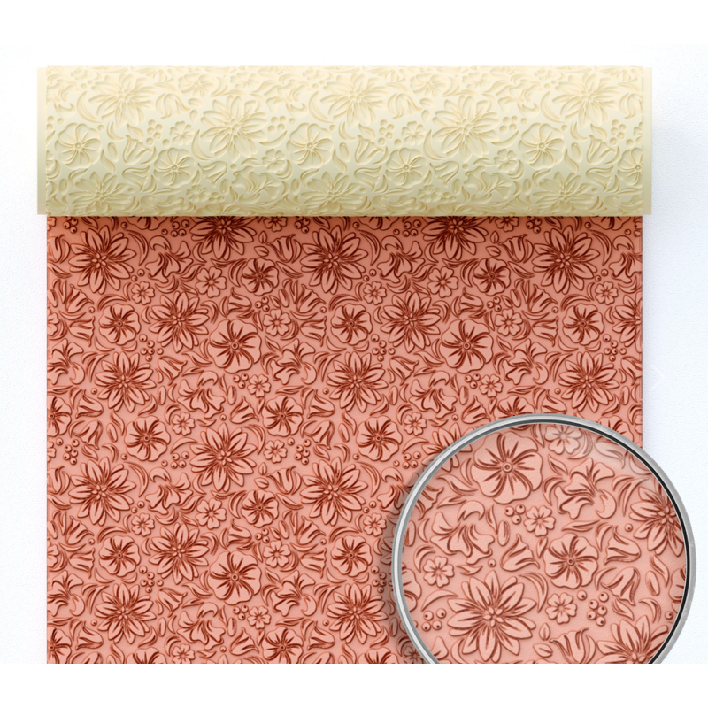 rouleau texture fleur