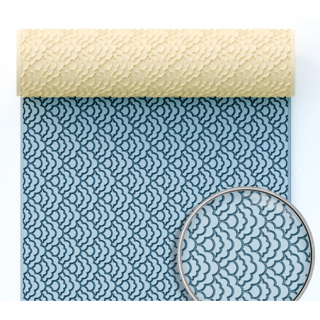 rouleau texture géométrie fleur
